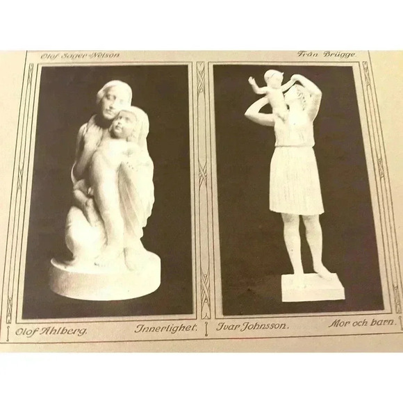 Masolle Schultzberg Sager-Nelson Ahlberg Art Print 1923 Color Etching Dual Side - Picture 7 of 10